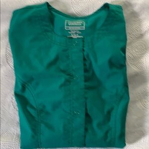 Hunter green scrub jacket